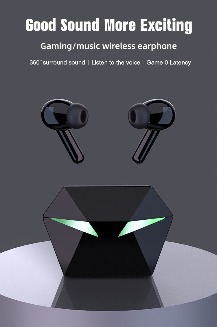 SonicStride X4 Bluetooth True Wireless Earbuds Earphones With Charging Case 9D & Surround Sound Earbuds With LED Display