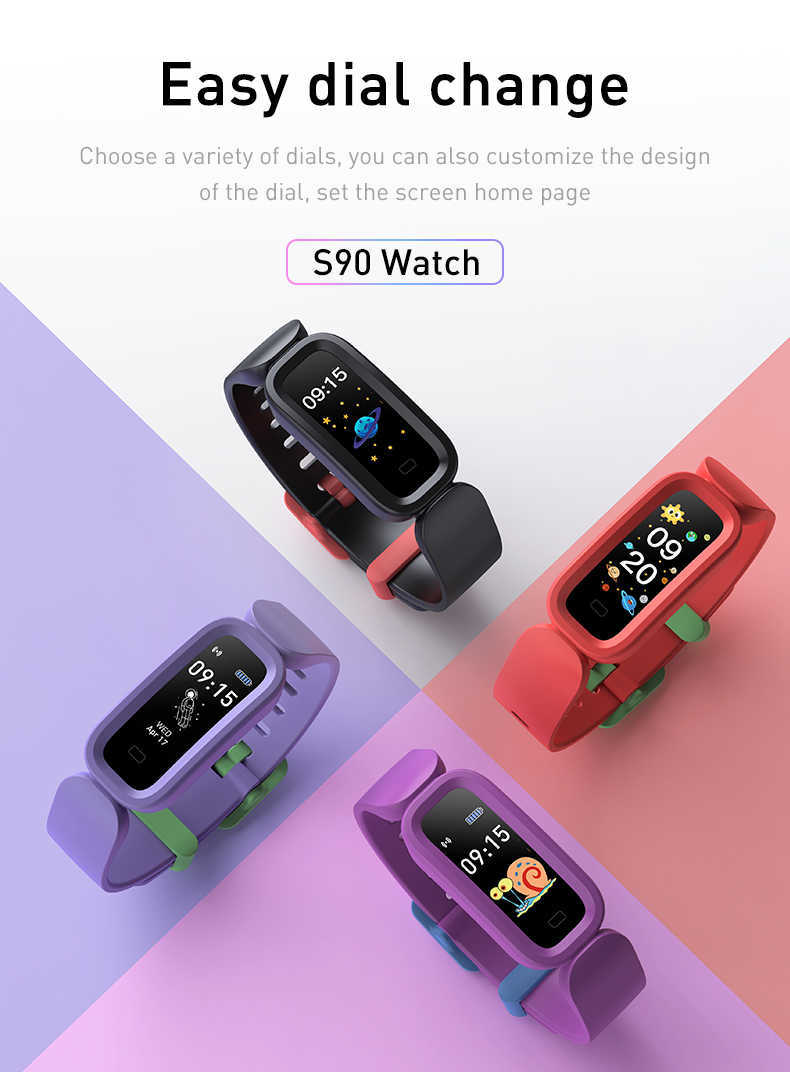 S90 Kids Waterproof Pedometer Multi-function Reminder Sports Smart Watch