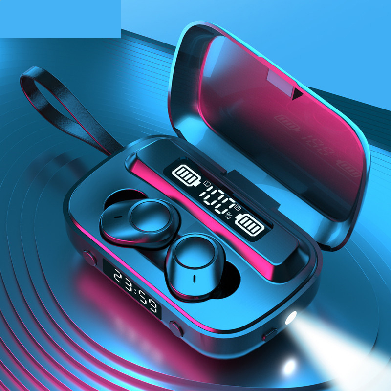 LED Stereo Touch Control Bluetooth Wireless Waterproof Earphones Earbuds Headphones With Power bank 9D & Surround Sound