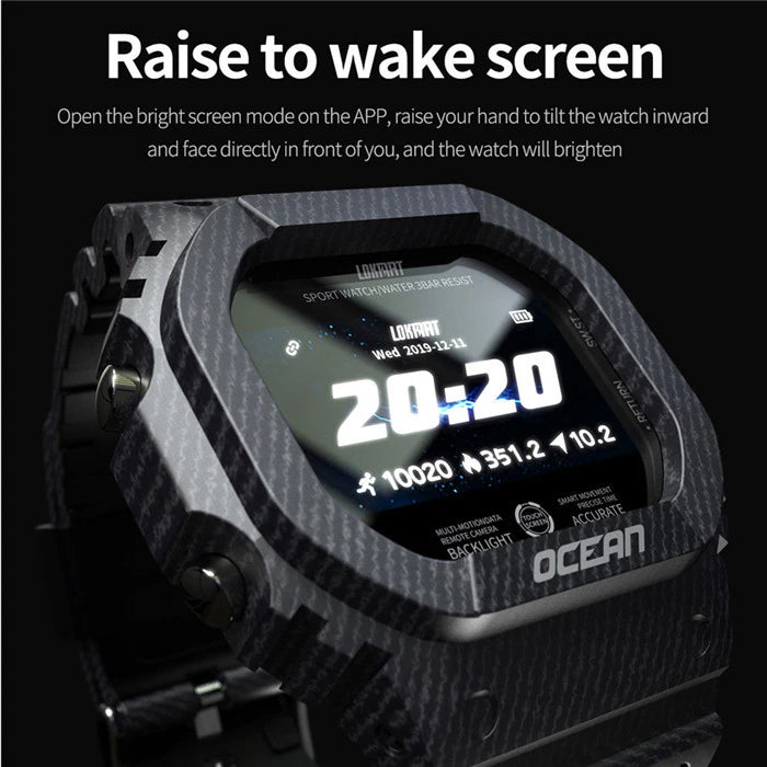 Military Rugged Smart Sports Fitness Heart Rate Blood Pressure Monitor Activity Tracker Smart Watch Pedometer For Men & Women