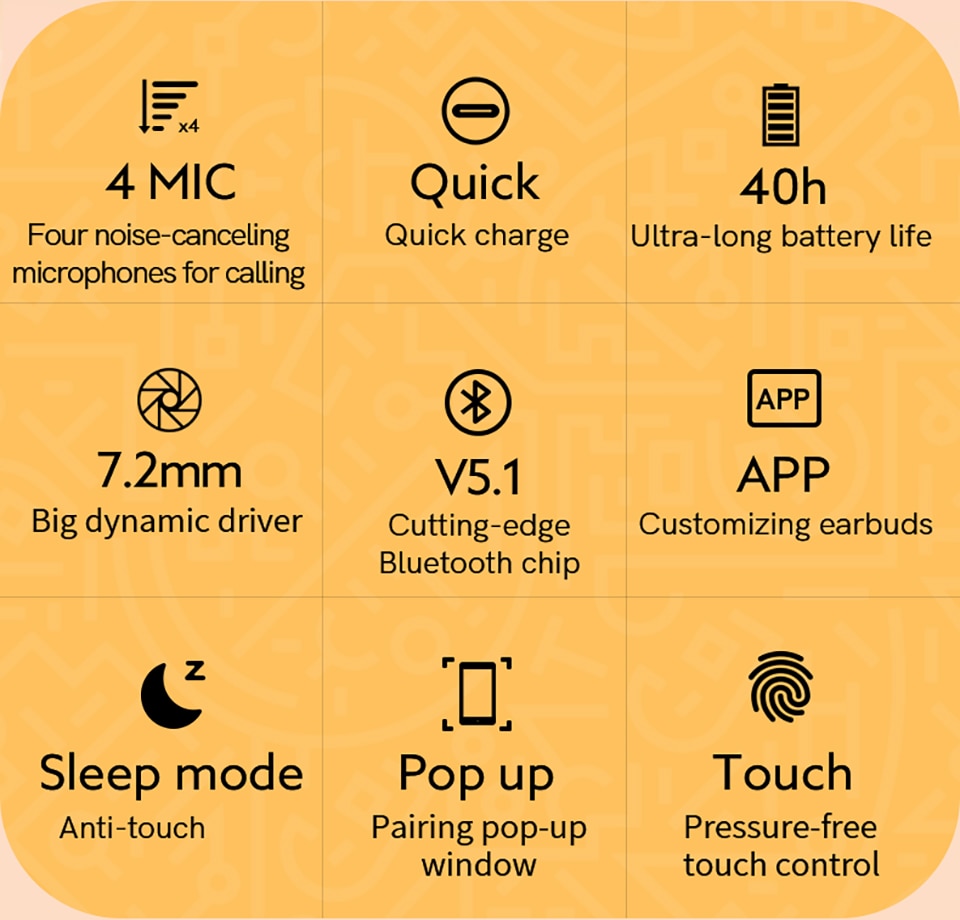 SonicStride-QCY-T13 Touch Control Bluetooth Wireless Earphones Earbuds With Charging Case 9D & Surround Sound