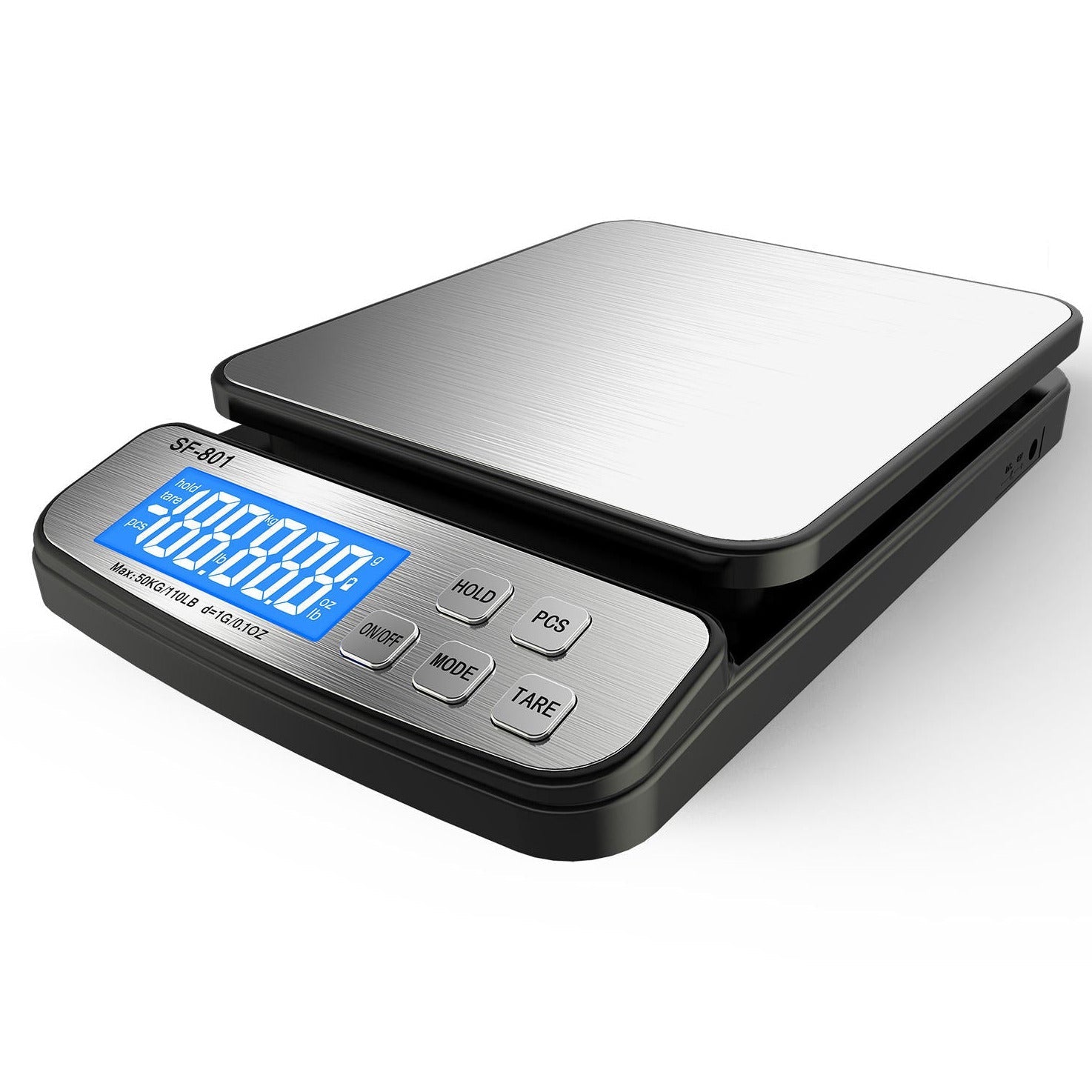 110 LBS x 1g Digital Portable Electronic Weighing Scale Postal Shipping Scale With AC Adapter For Kitchen, Home And Office