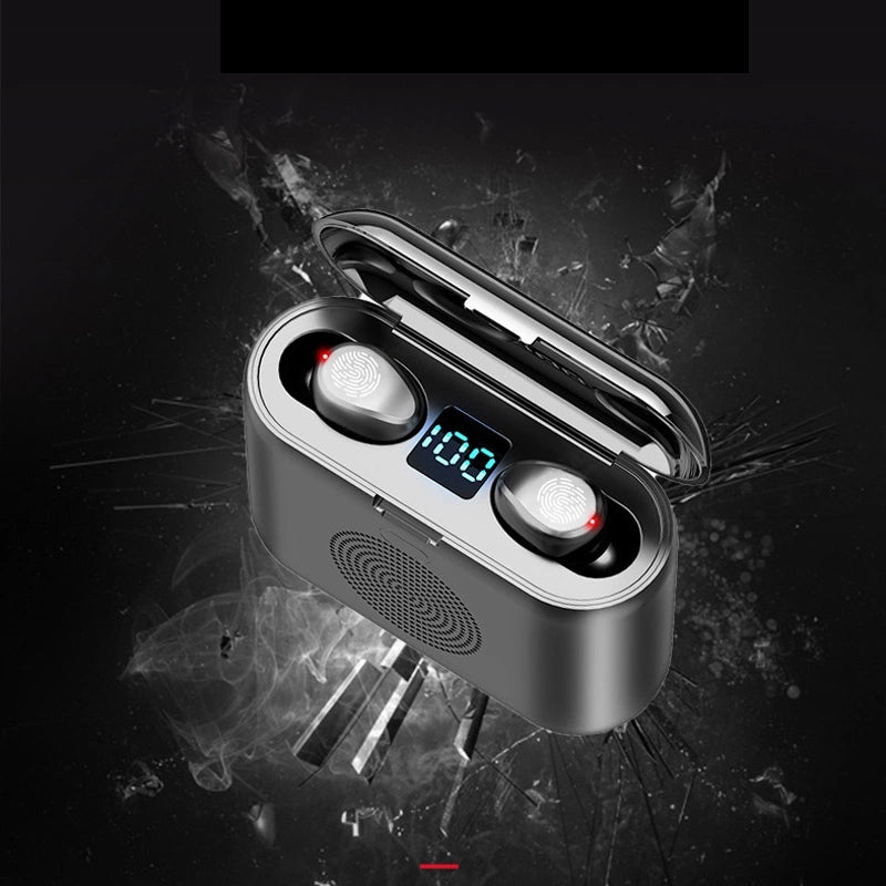 EchoSpheres-G6 LED Display Touch Control Bluetooth speaker Wireless Earphones Earbuds With Power bank 9D & Surround Sound