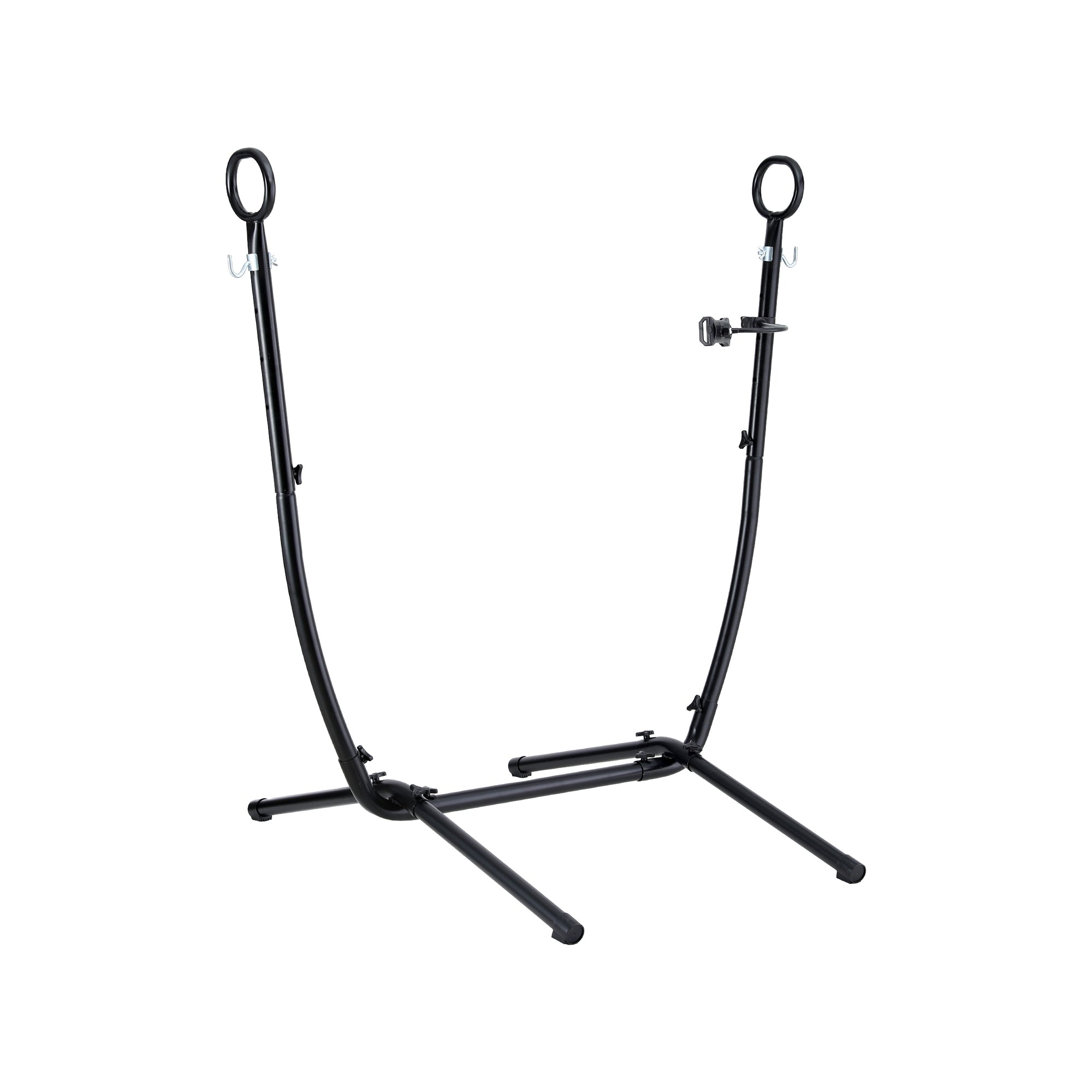 Gardeon Hammock Chair Stand Iron Frame w/ Phone Holder Black