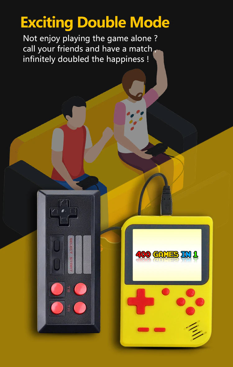 FC Retro Handheld Video Game Console With 400 Bult-in Games
