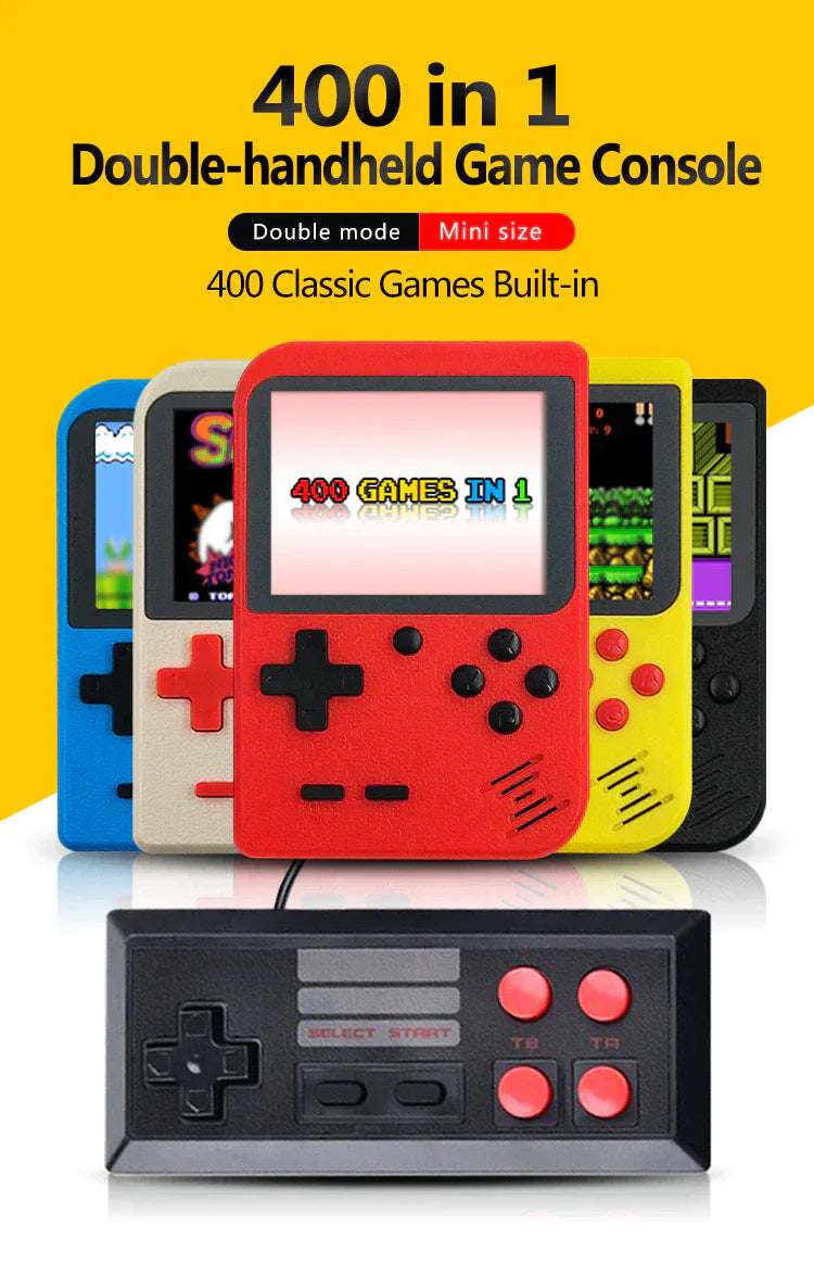 FC Retro Handheld Video Game Console With 400 Bult-in Games