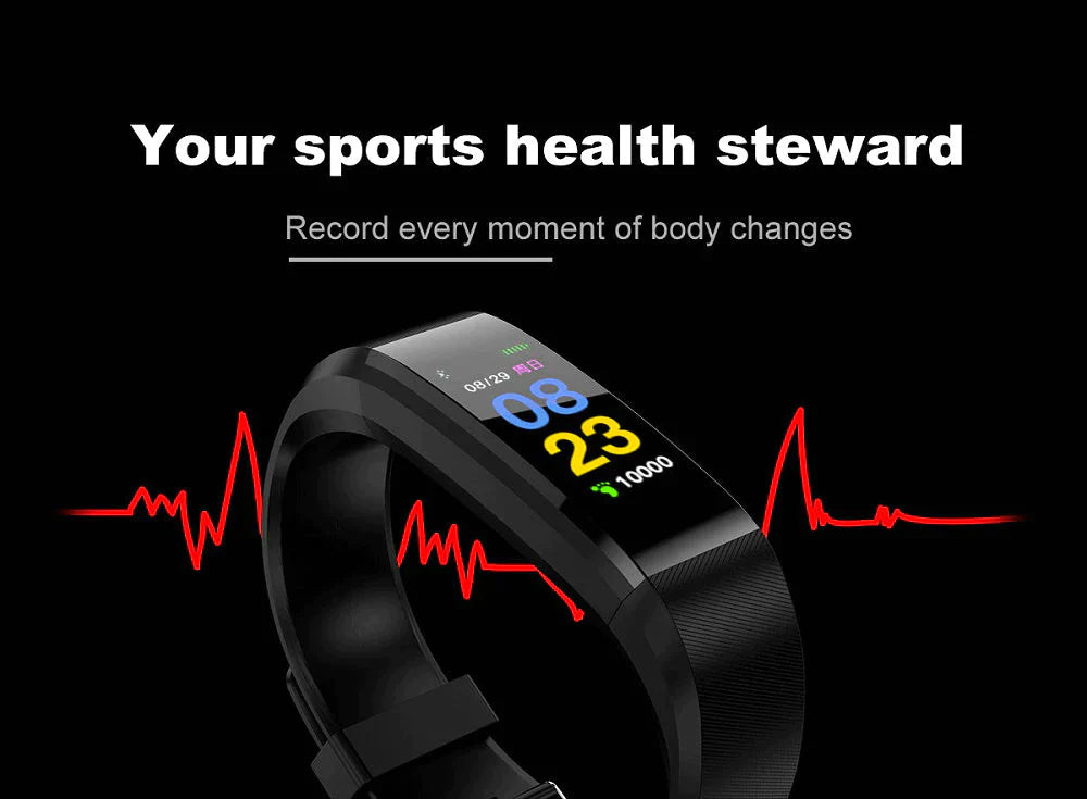 Fit Waterproof Bluetooth Smart Watch Fitness Activity Tracker Pedometer For Men & Women With Haert Rate Monitor For All Smart Phones Cheap Smartwatch For Apple iPhone Samsung Android iOS