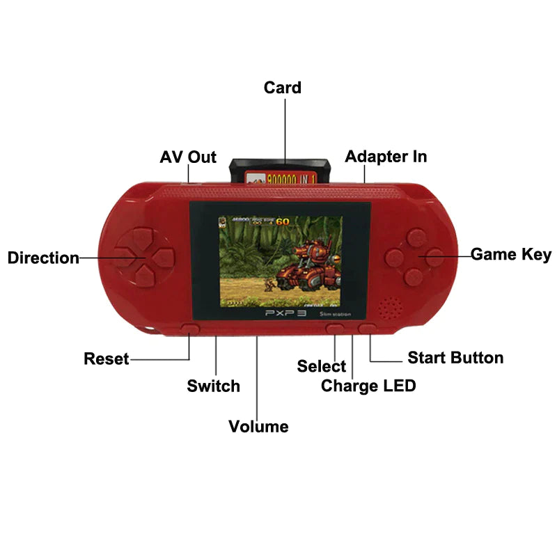 PXP3 Portable Retro Pocket Game Console With Bult-In Games Kids Handheld Classic Video Game Console With 150 Bult-in Games