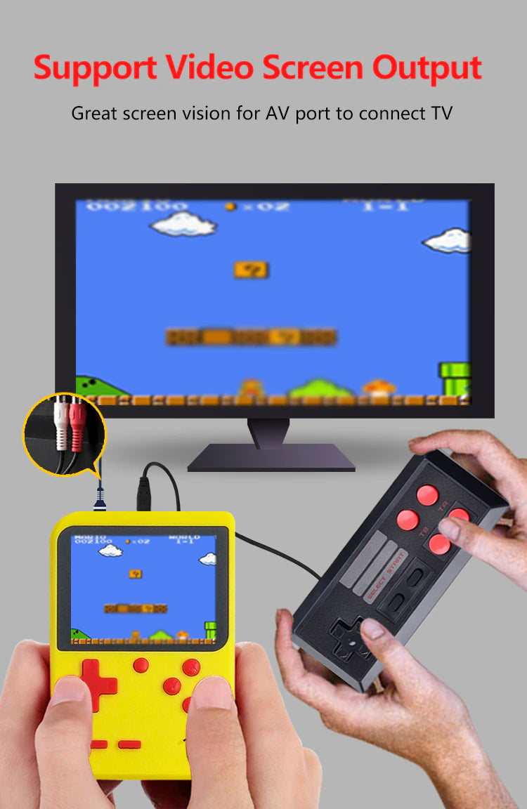 FC Retro Handheld Video Game Console With 400 Bult-in Games