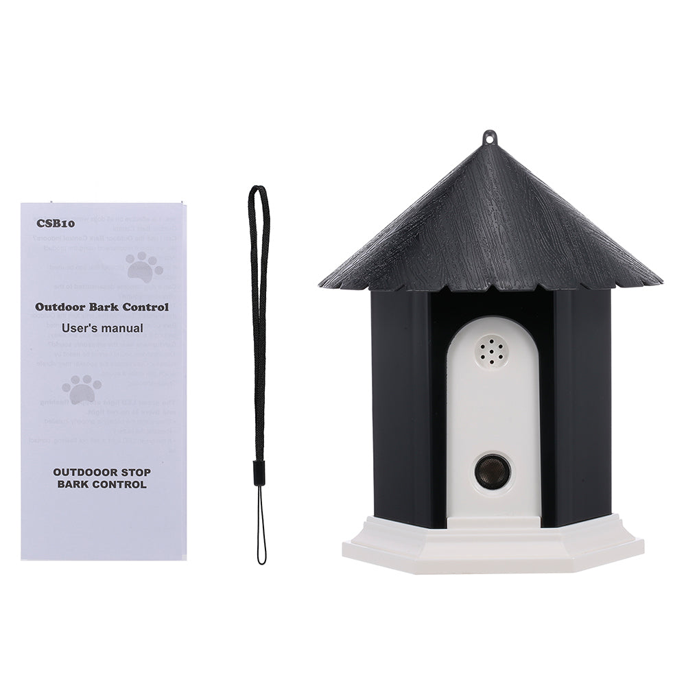 Ultrasonic Waterproof Dog Outdoor Anti Bark Controller Deterrent Training Repeller Device 3 Levels 50ft Adjustable Range For Home & Garden