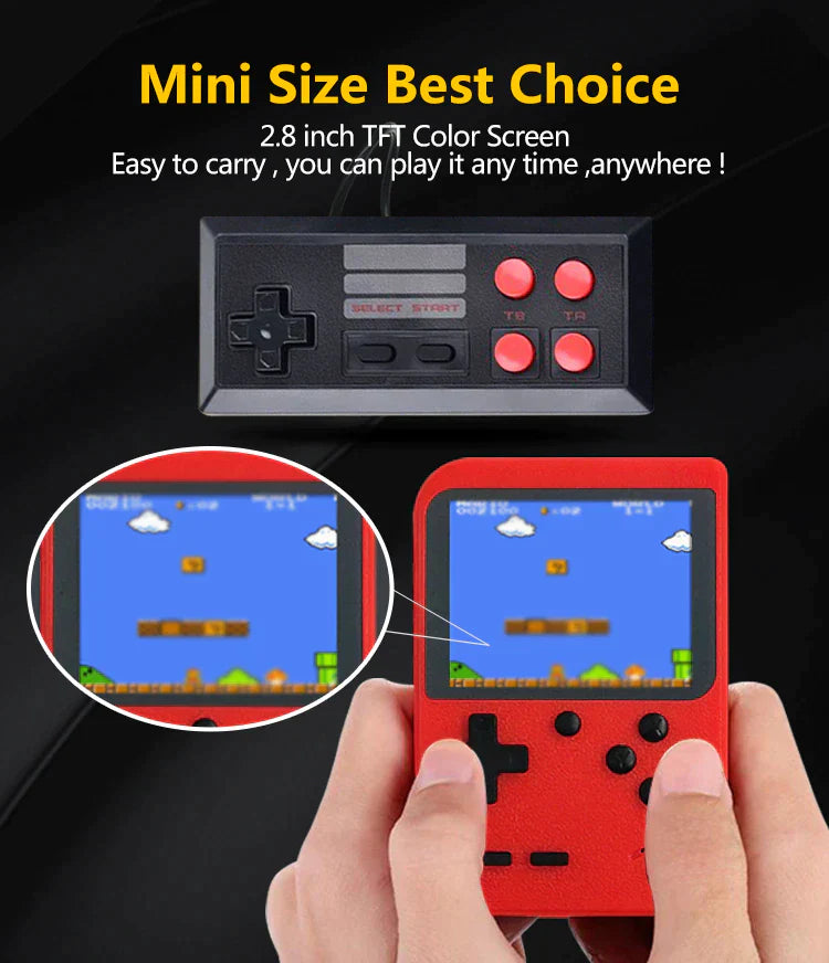 Portable Retro Pocket Cross-Border Game Console With Bult-In Games Kids Double Handheld Classic Video Game Console With 400 Bult-in Games