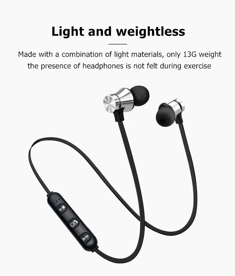 Magnetic Wireless Bluetooth In-Ear Earphones Earbuds Headphone