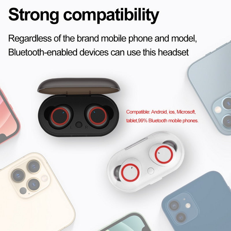 SonicStride True Wireless Bluetooth Earbuds Earphones With Charging Case 9D & Surround Sound