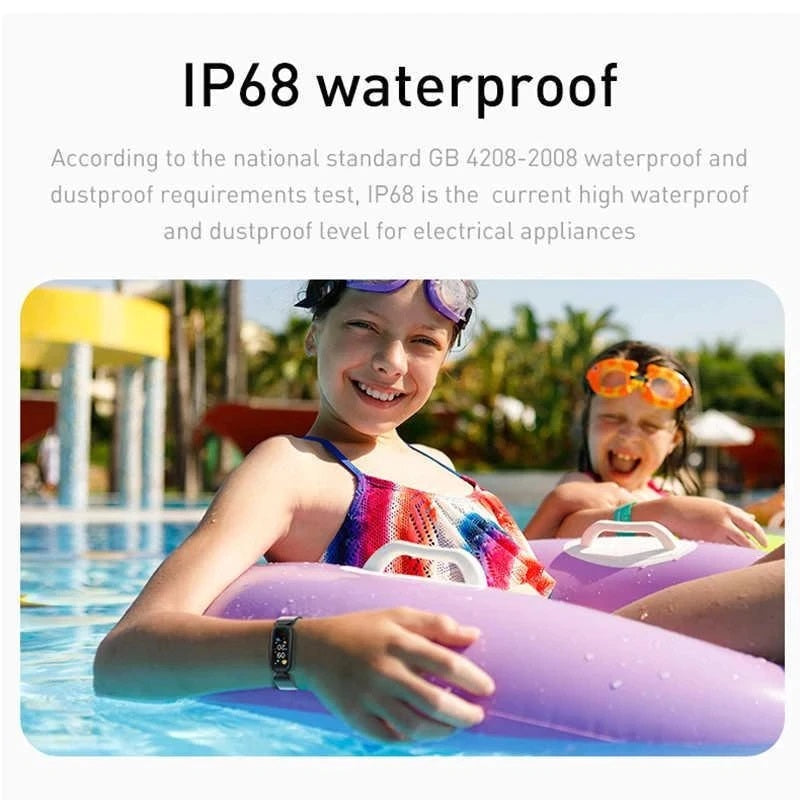 Kids Waterproof Bluetooth Smart Watch Fitness Activity Tracker Pedometer With Heart Rate Blood Pressure Monitor Smartwatch For Apple iPhone Samsung Android iOS