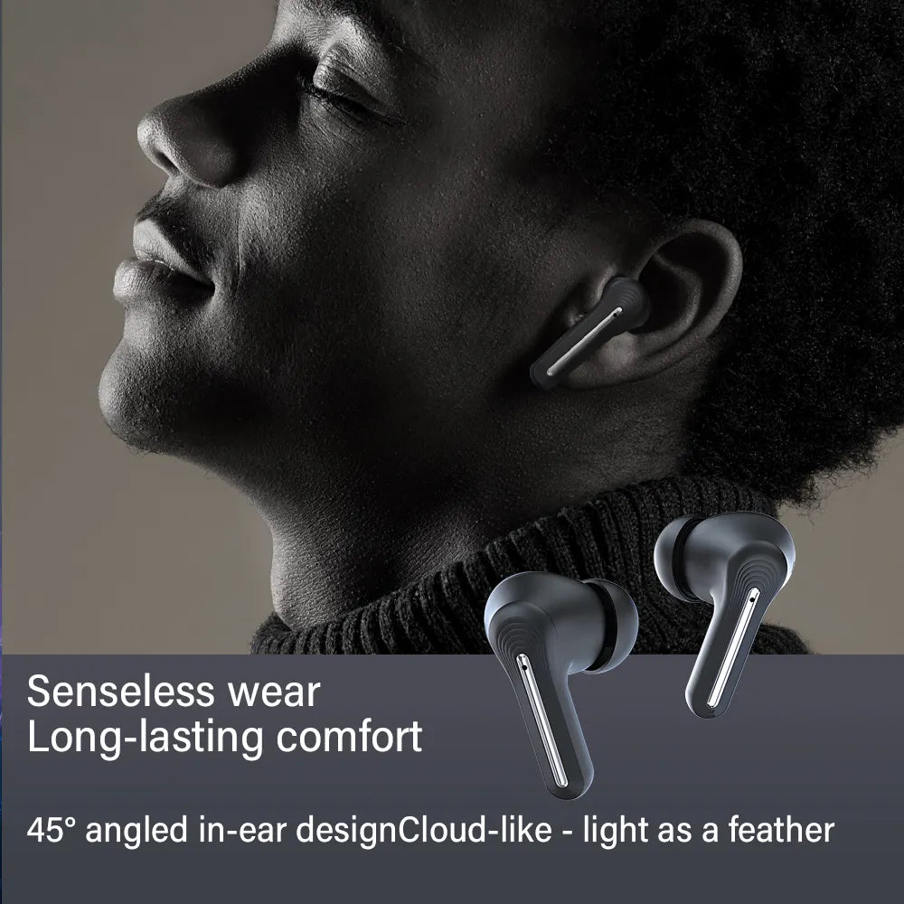 LED True Wireless Earphone Interactive Touch Control Screen Stereo Earbuds With Active Noise Cancellation