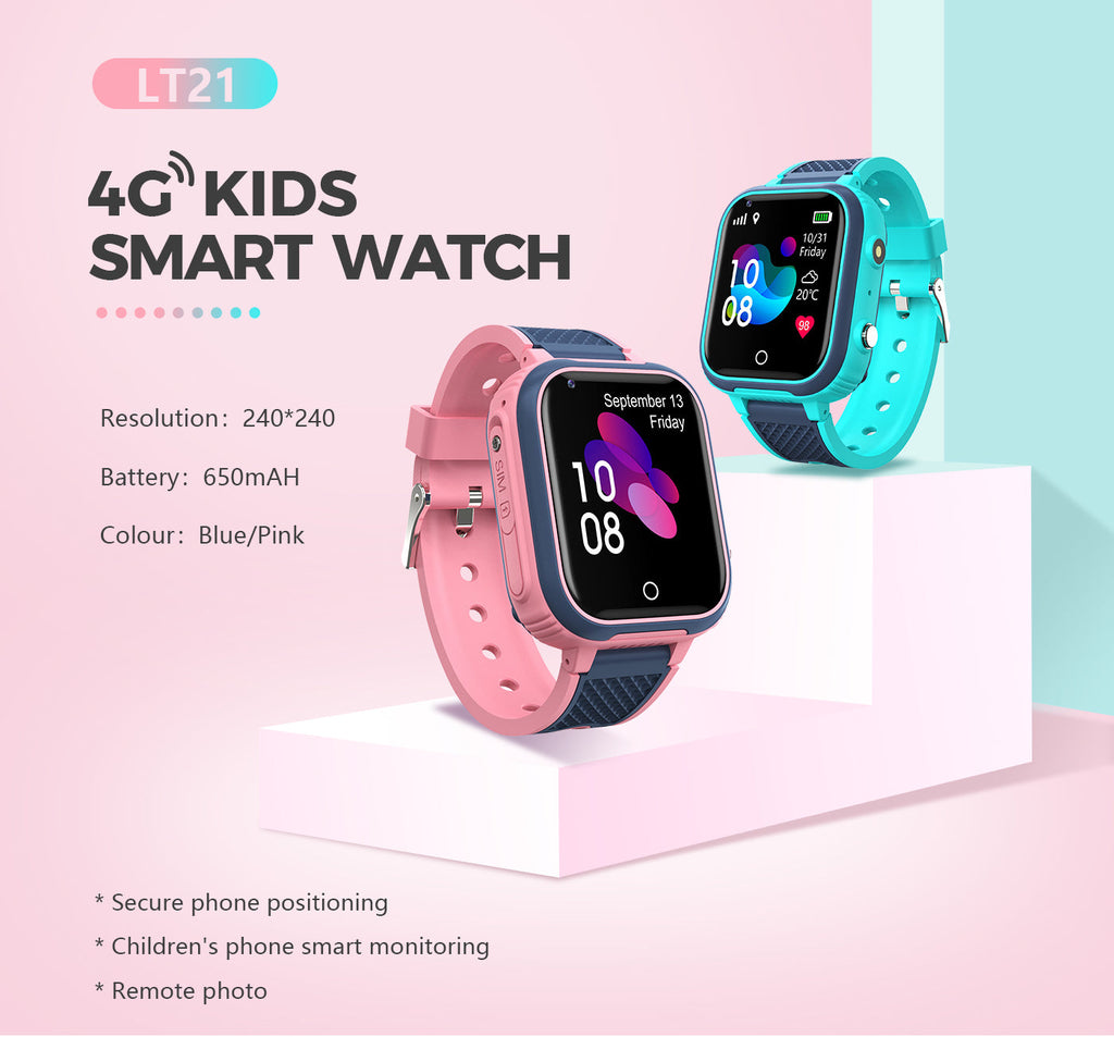 4G Kids Waterproof GPS SOS Tracking Kids Smart Watch Activity Tracker With Video Calling & Touch Screen