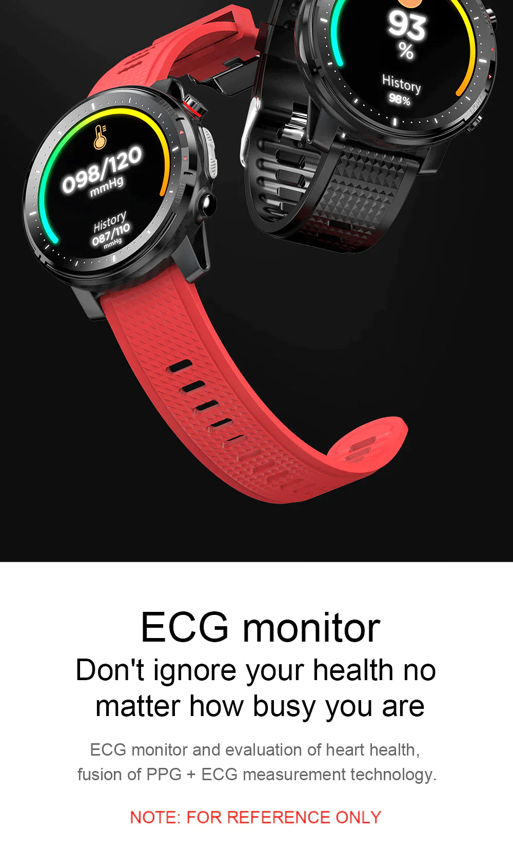 Waterproof Bluetooth ECG Smart Watch Fitness Activity Tracker Pedometer For Men & Women With Blood Pressure & Heart Rate & oxygen Monitor For All Smart Phones Cheap Smartwatch For Apple iPhone Samsung Android iOS