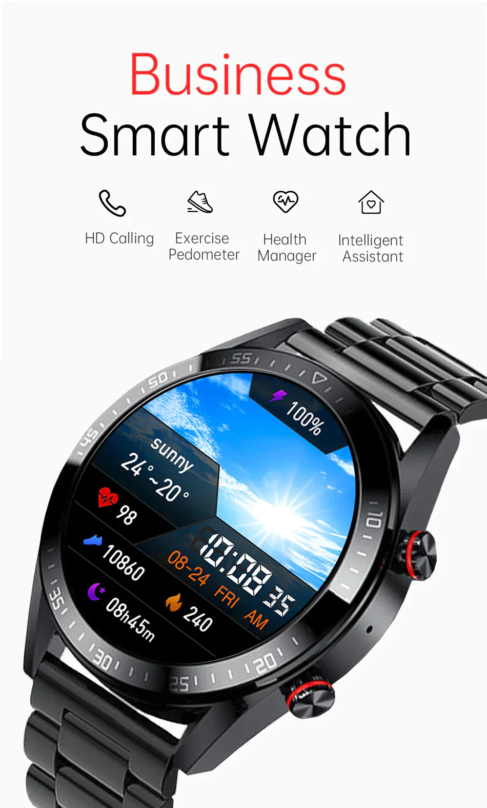 Waterproof Bluetooth Smart Watch Fitness Activity Tracker Pedometer For Men & Women With Step Count Heart Rate Blood Pressure & Sleep Monitor For All Smart Phones Cheap Smartwatch For Apple iPhone Samsung Android iOS