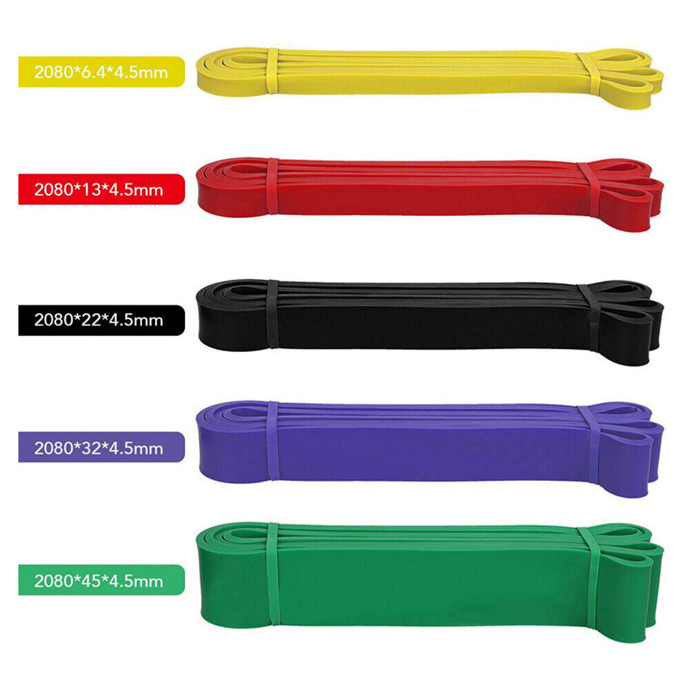 Heavy Duty Resistance Band SET POWER Loop Exercise Yoga Gym Fitness Workout Band