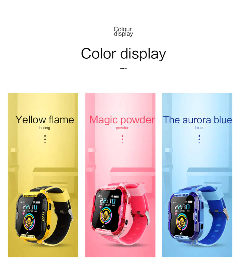 4G Kids Waterproof GPS SOS Tracking Kids Smart Watch Activity Tracker With Video Calling & Touch Screen