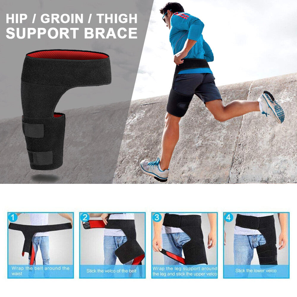 Hip Brace - Compression Groin Support Wrap for Sciatica Pain Relief Thigh L+R AU