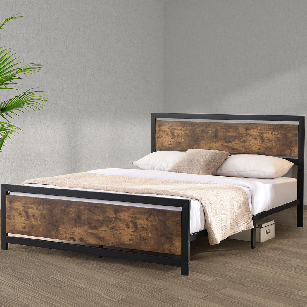 Levede Metal Bed Frame Mattress Base Double-1975420520677642246