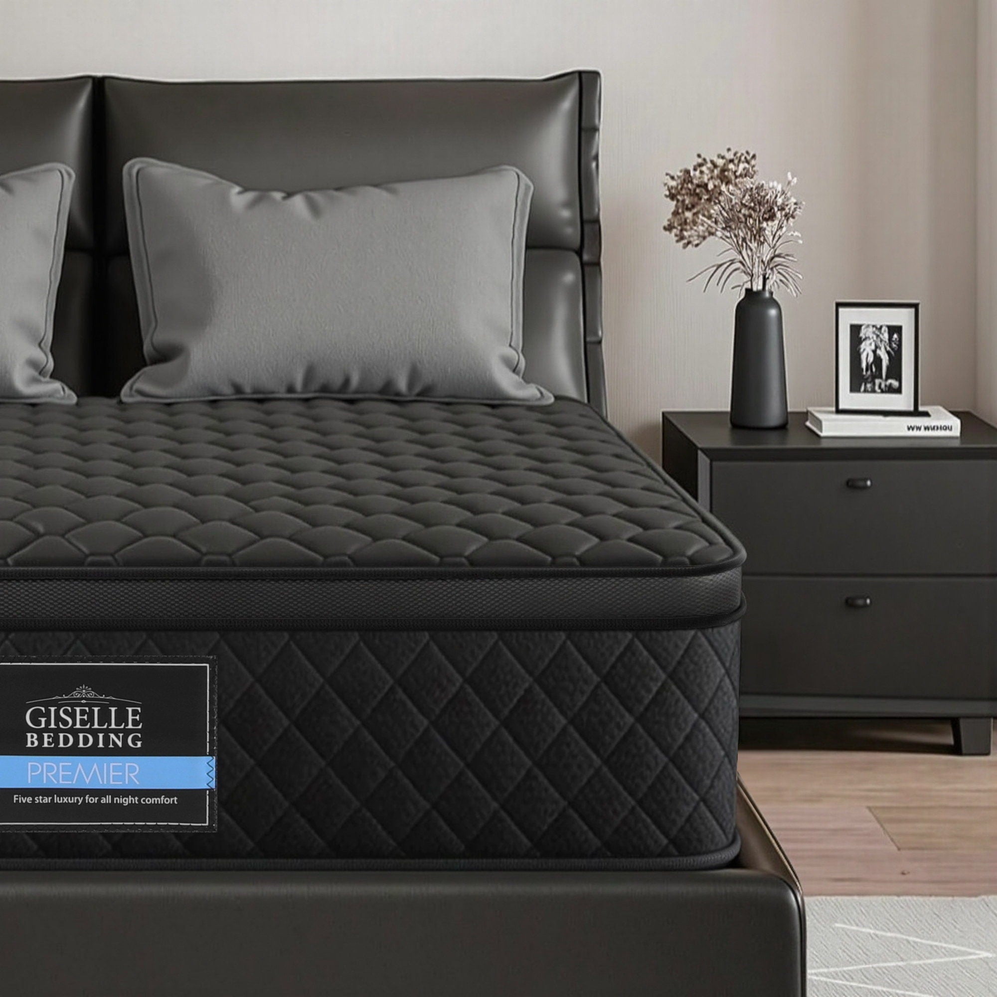 Giselle Bedding Mattress 34cm 5-Zone Pocket Spring Egg-crate Memory Foam Queen