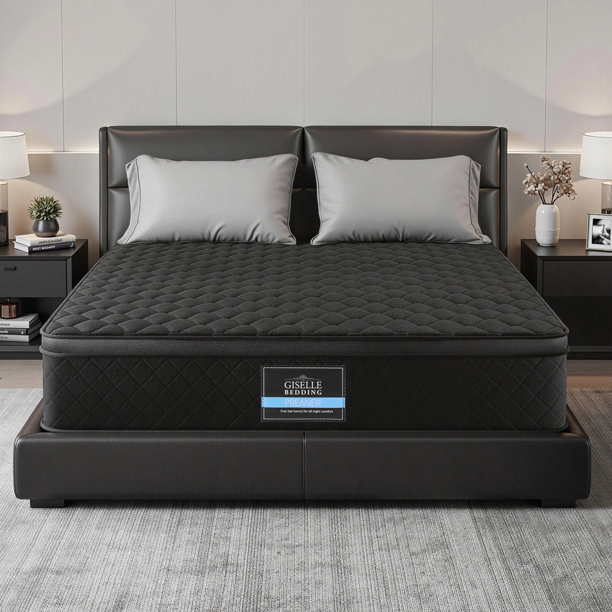 Giselle Bedding Mattress 34cm 5-Zone Pocket Spring Egg-crate Memory Foam Queen