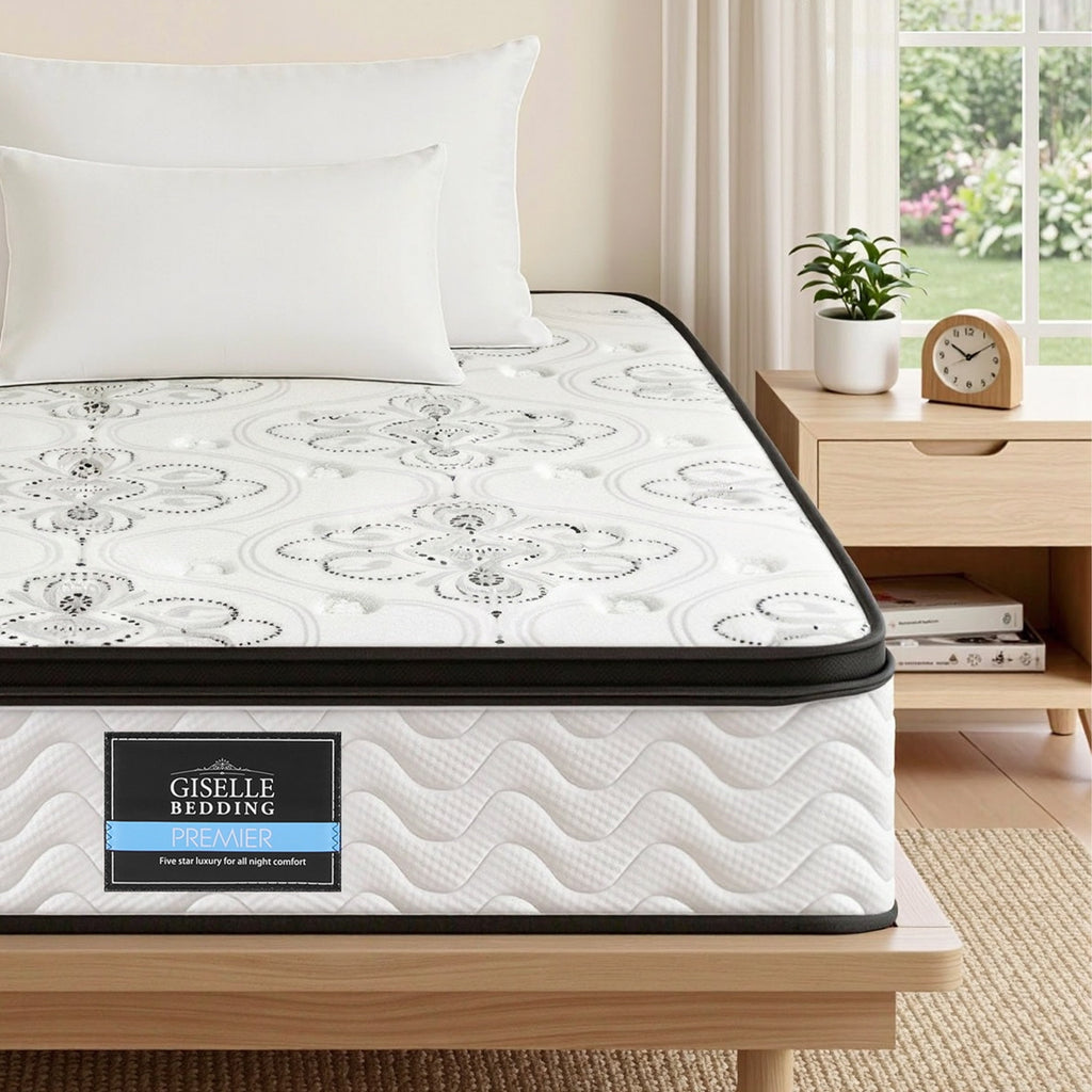 Giselle Bedding 30cm Mattress Pocket Spring Medium Firm Foam Euro Top Single