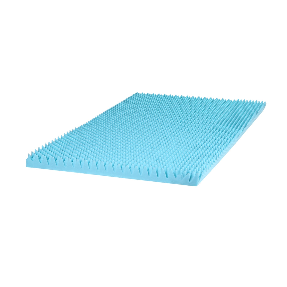 Giselle 8cm Memory Foam Mattress Topper Gel Egg Crate Foam Bamboo Single
