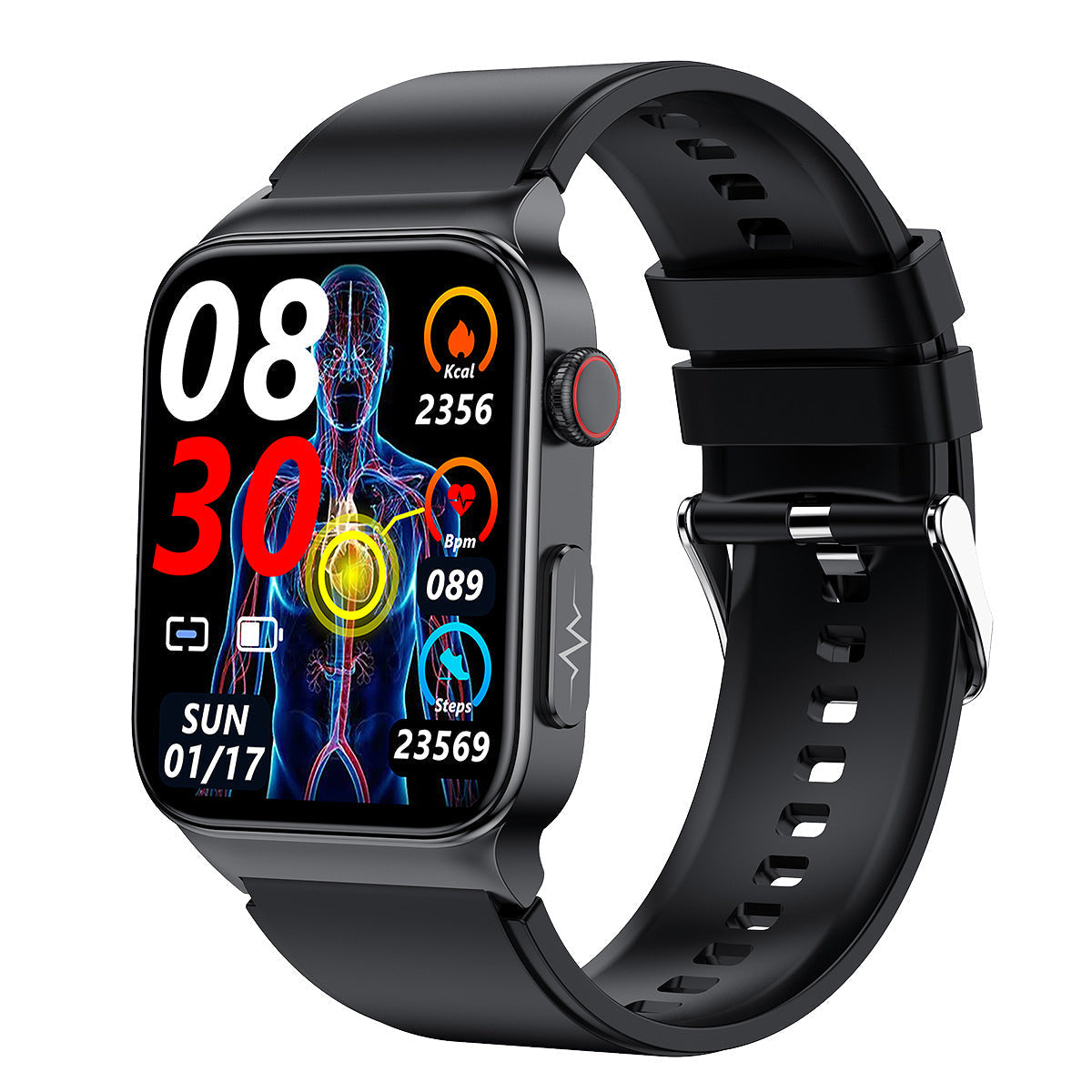 High-End Glucose and ECG Monitoring Smart Watch For Apple iPhone Samsung Android iOS