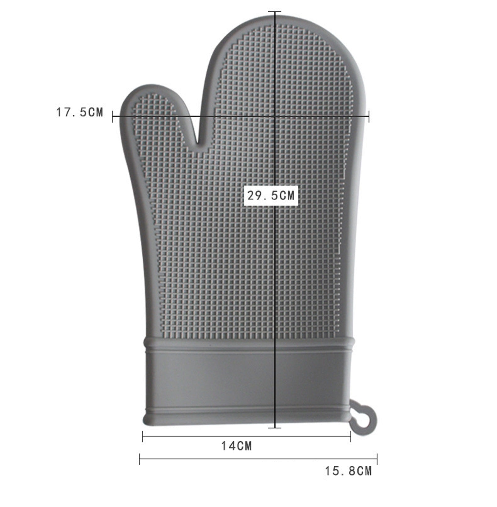 Soft Silicone  Microwave Oven Mitt Set, 7"x12" - Set of 2