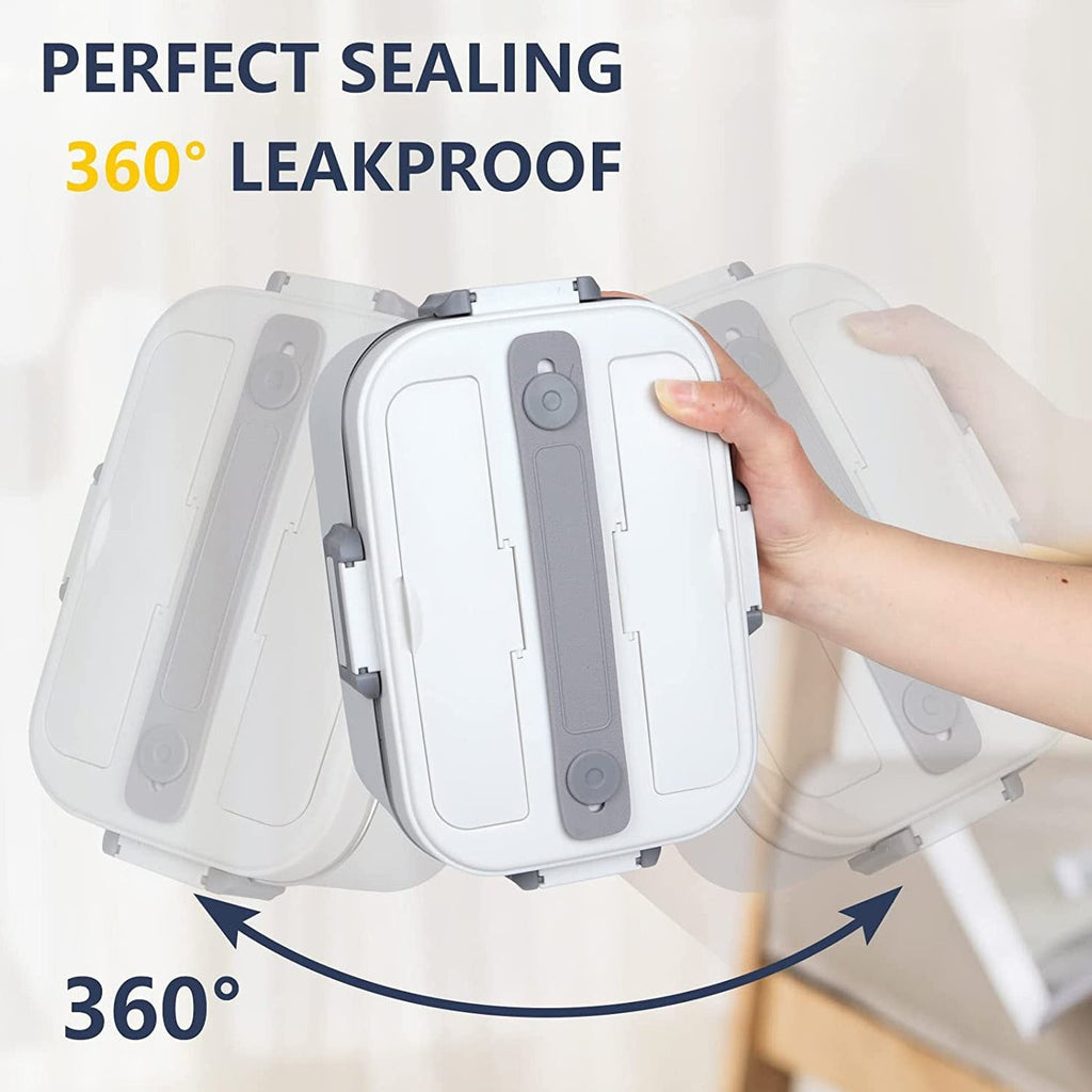 Electric Lunch Box Food Heater Upgraded High Power 75W  With Removable Stainless Steel, 12V, 24V, 110V Portable Self Heating Lunch Box For Car/Truck/Office 1.8L Large Capacity Leakproof Food Warmer
