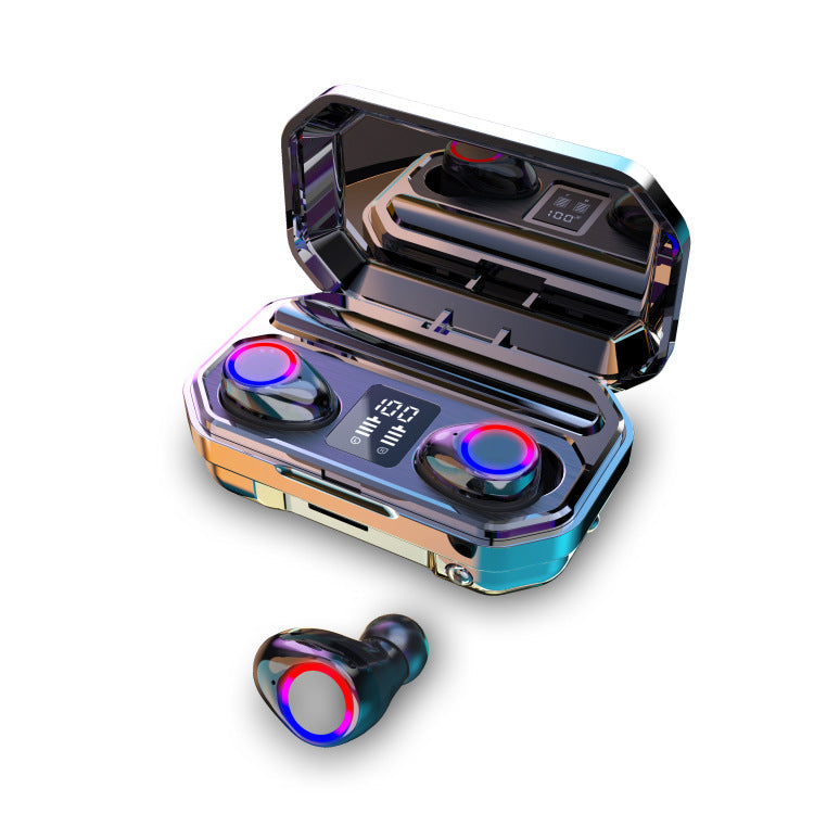 SonicStride-M12 LED Display Bluetooth True Wireless Earbuds Earphones With Power bank flashlight 9D & Surround Sound