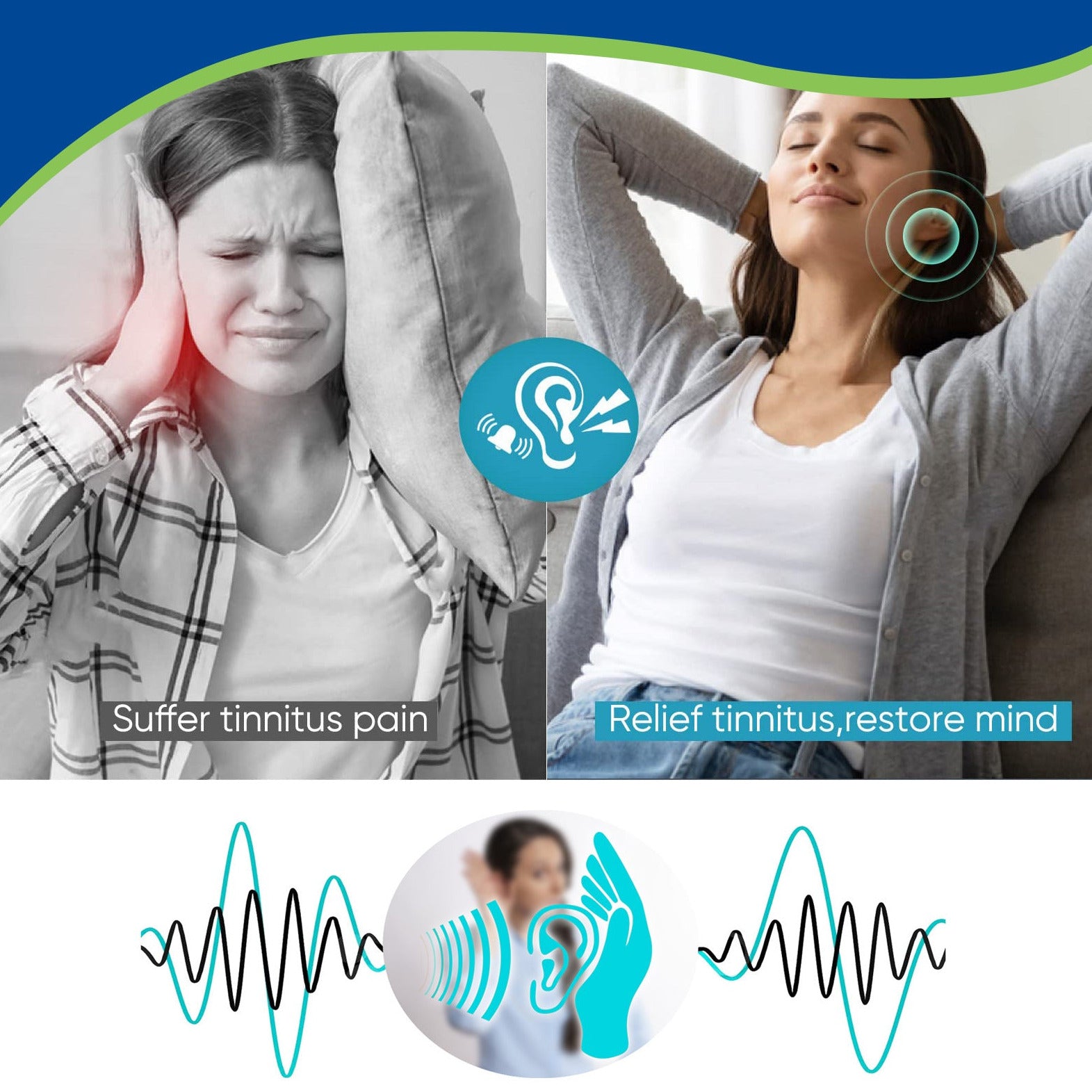 Portable Tinnitus Relief Ear Clip Cleans Earwax Ear Pressure Relief, Hearing, Tinnitus, Earache And Ear Discomfort Ear Care Clip