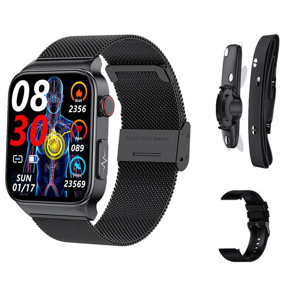 High-End Glucose and ECG Monitoring Smart Watch For Apple iPhone Samsung Android iOS