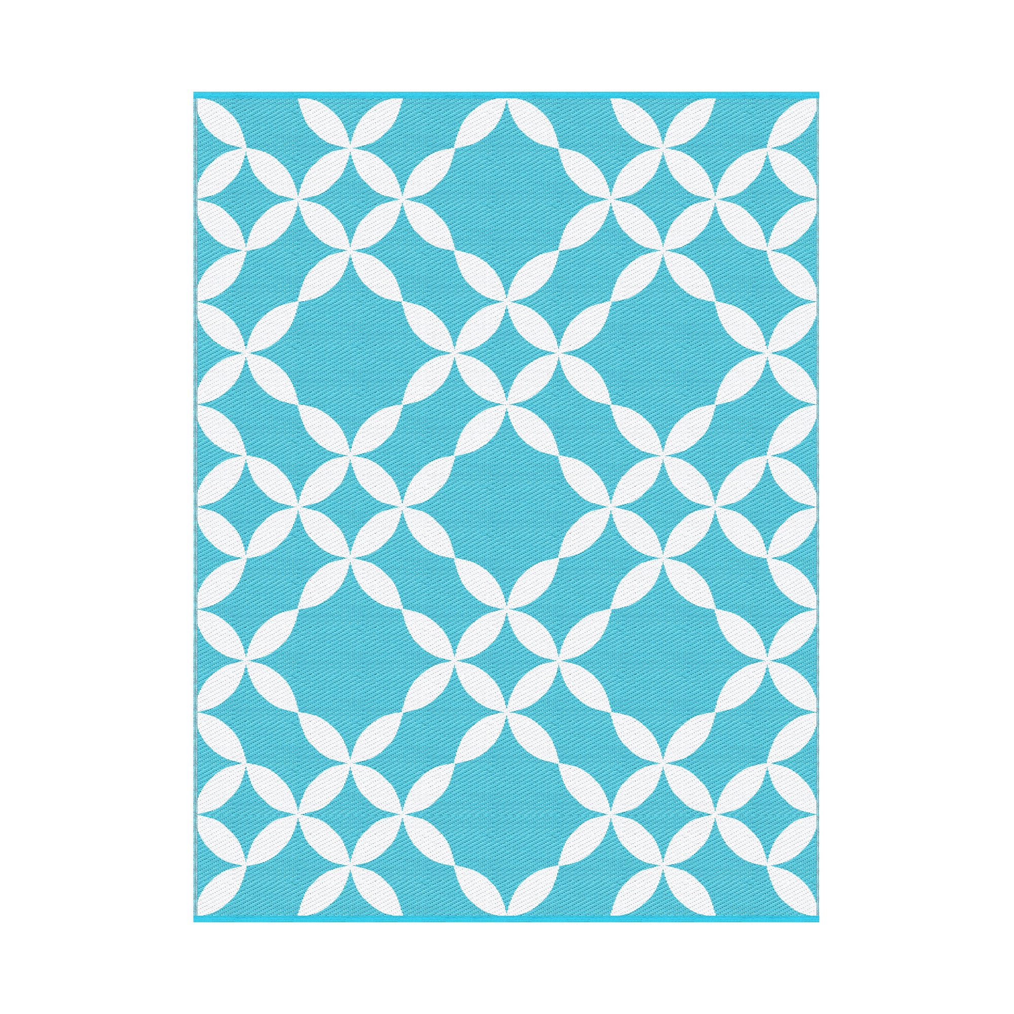 Gardeon Outdoor Rugs 274x366cm Large Carpet Reversible Area Mat PP Dual-Sided Patio Rug Light Blue