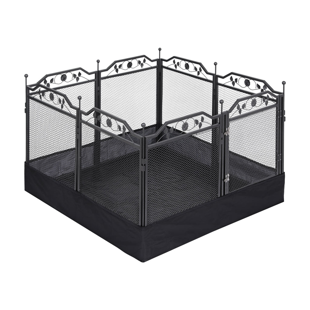 i.Pet Pet Dog Playpen Heavy-Duty Enclosure Multi-Configuration Indoor Outdoor Black