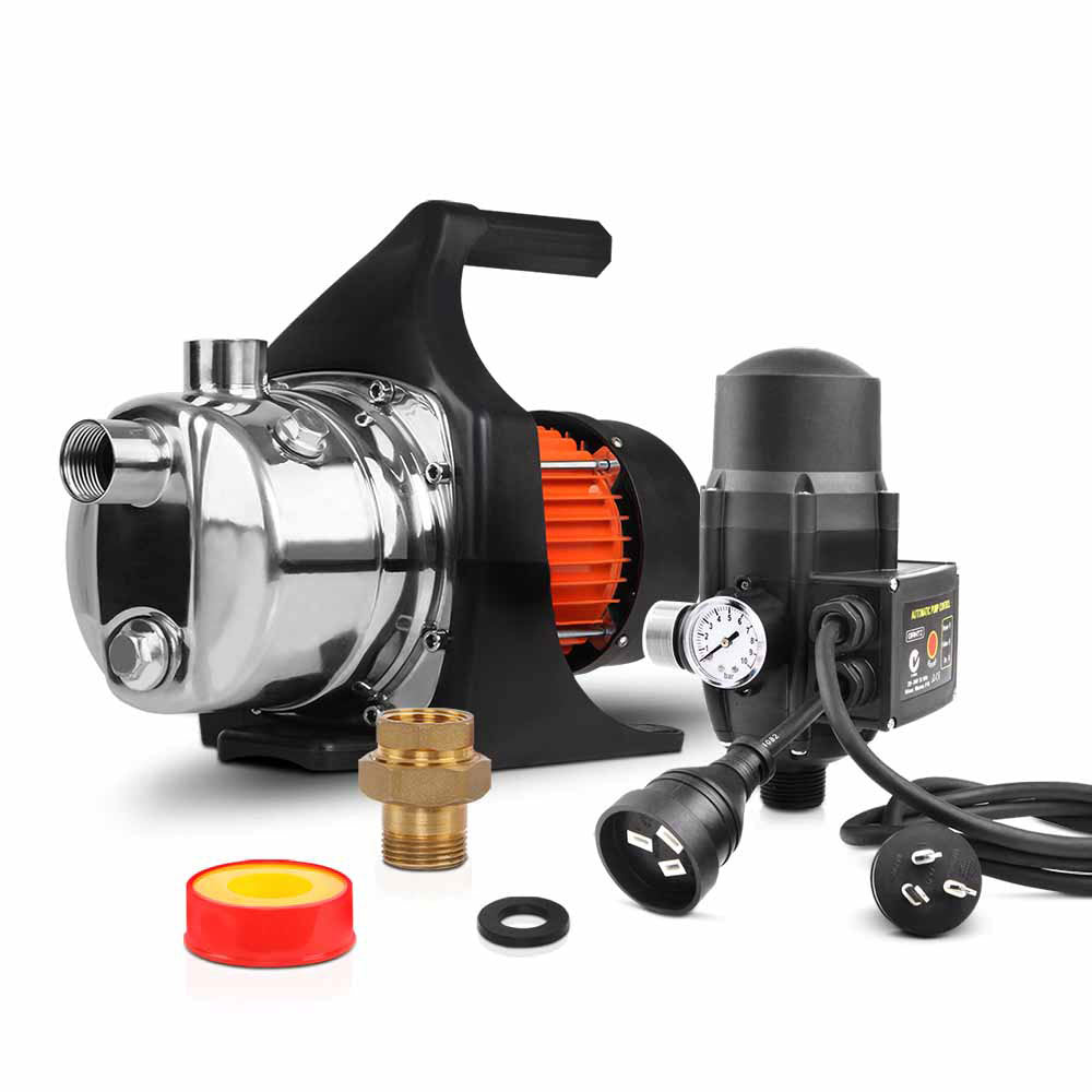 Giantz Garden Water Pump 1500W Max. High Pressure Tank Rain Farm Irrigation Black