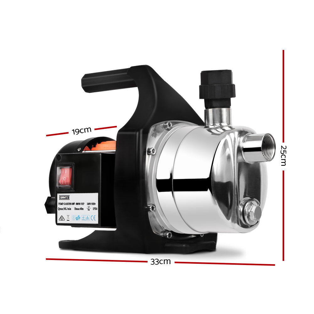 Giantz Garden Water Pump High Pressure 800W Max. Tank Rain Farm Irrigation House