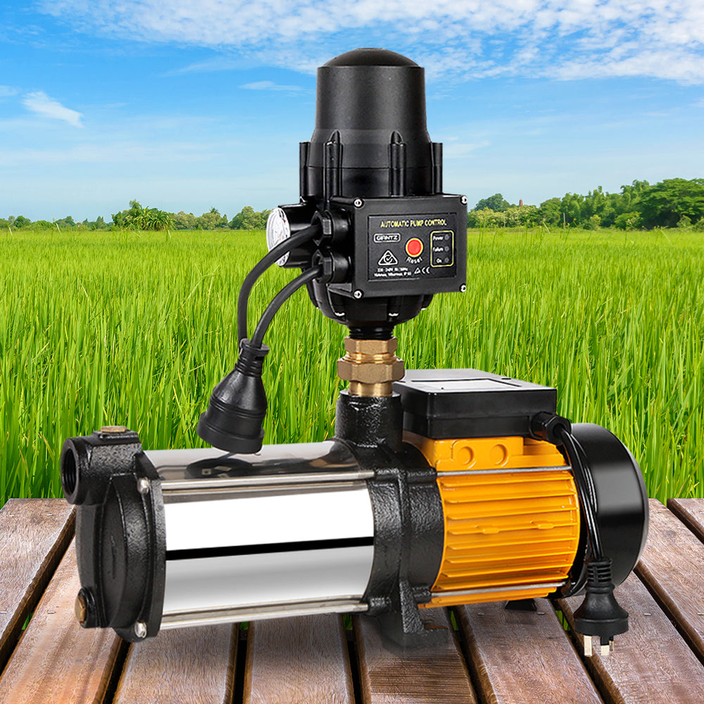 Giantz Garden Water Pump High Pressure 1100-2000W 4-Stage Tank Irrigation Black