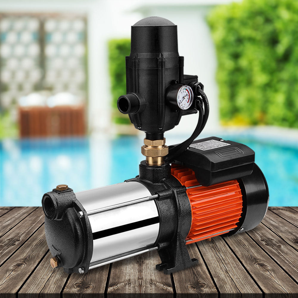 Giantz Garden Water Pump High Pressure 1800W 5-Stage Tank Irrigation Black