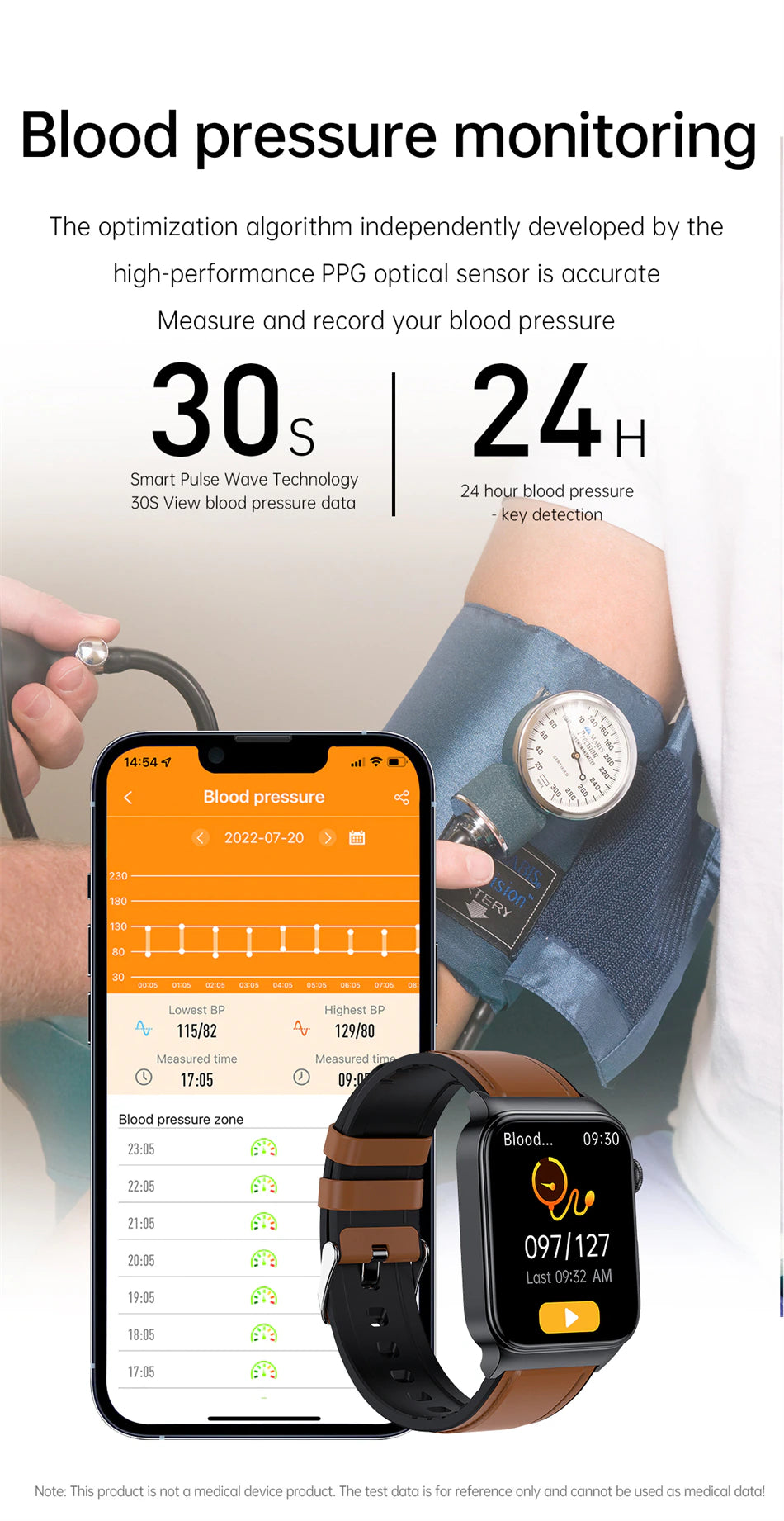 High-End ECG and Blood Sugar Monitoring Waterproof Sports Bluetooth Smart Watch Activity Fitness Tracker Pedometer SmartWatch For Men & Women