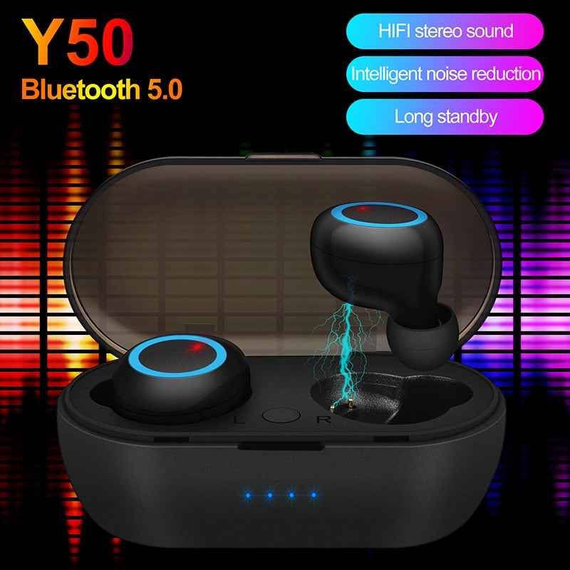 SonicStride True Wireless Bluetooth Earbuds Earphones With Charging Case 9D & Surround Sound
