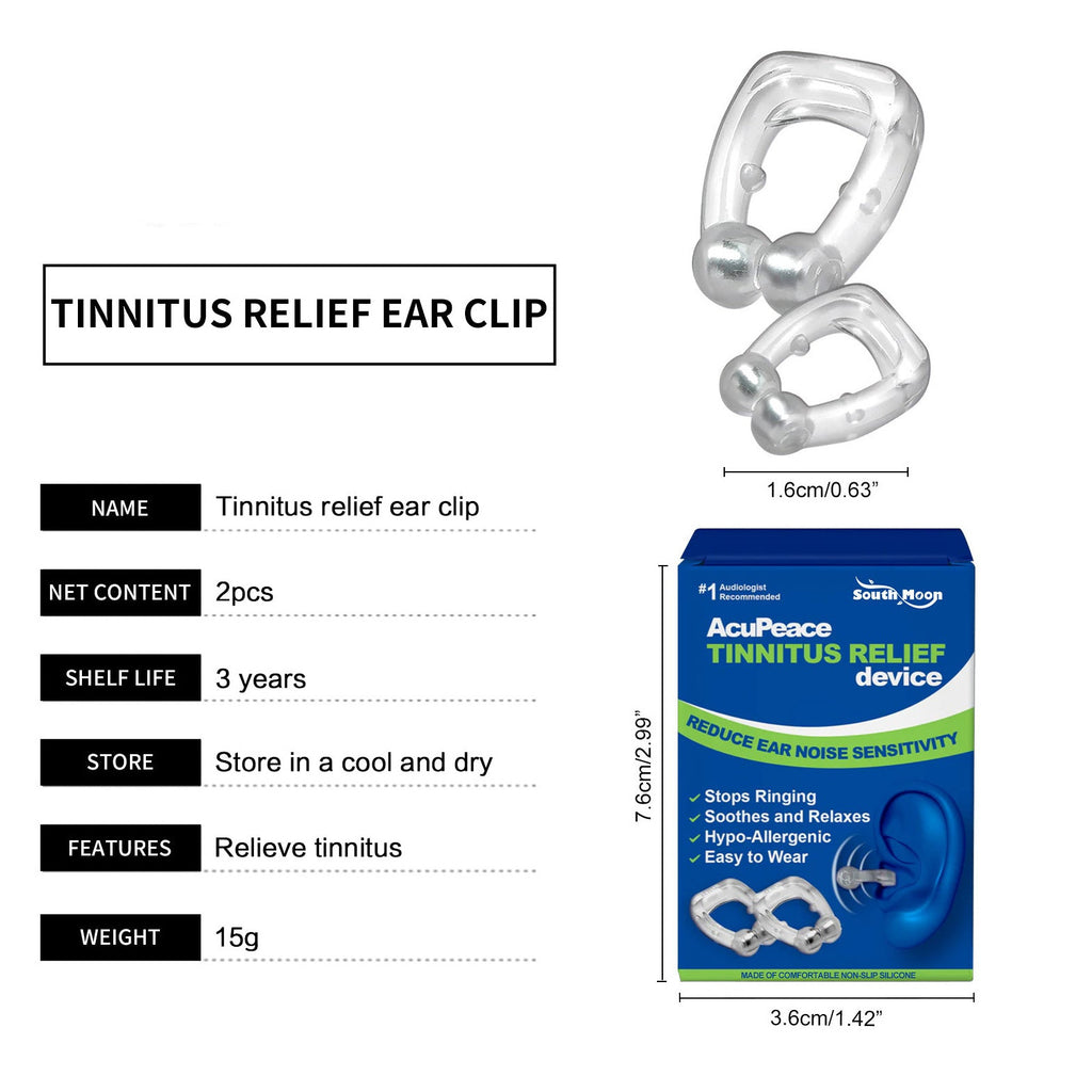 Portable Tinnitus Relief Ear Clip Cleans Earwax Ear Pressure Relief, Hearing, Tinnitus, Earache And Ear Discomfort Ear Care Clip