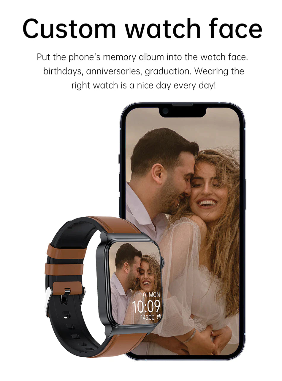 High-End ECG and Blood Sugar Monitoring Sports Smartwatch