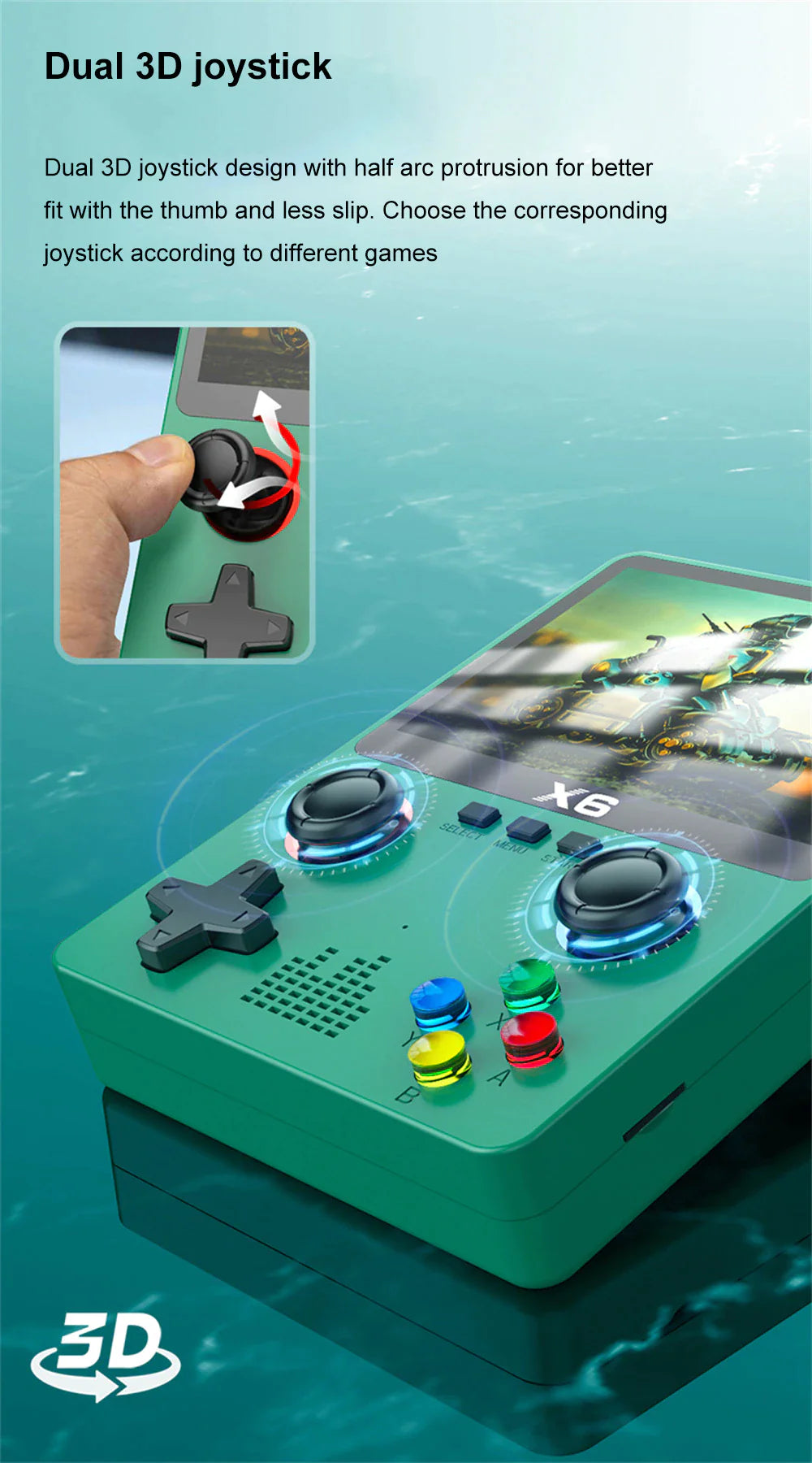 Portable Retro Pocket Game Console With Bult-In Games Kids Handheld Classic Video Game Console With 8000 Bult-in Games
