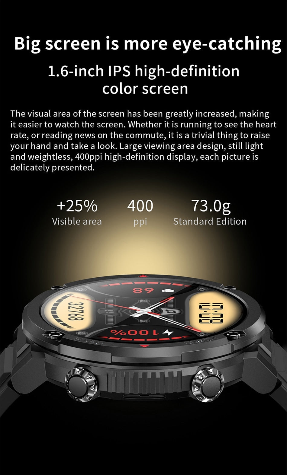 Bluetooth Smart Watch Fitness Activity Tracker Pedometer Heart Rate Blood Pressure oxygen & Sleep monitoring