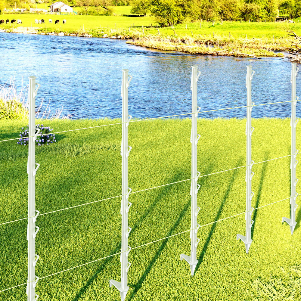 Giantz Electric Fence Posts 20pcs Electric Fence Poly White