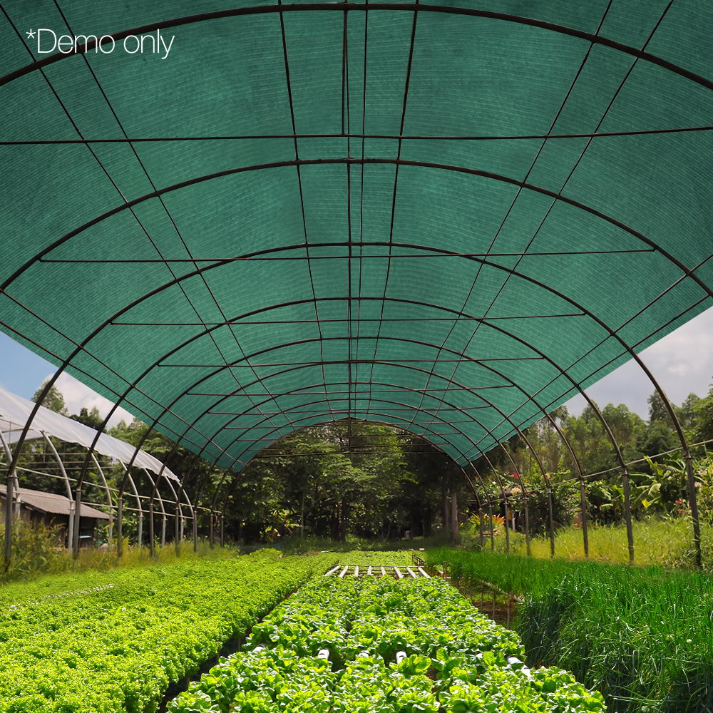 Instahut 70% Shade Cloth 3.66x30m Shadecloth Sail Heavy Duty Green